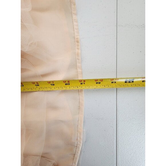 Bebe Mini Dress XS Peach Sequins Layered Mesh Coquette Hoco Ballerina Fairycore - Picture 14 of 16